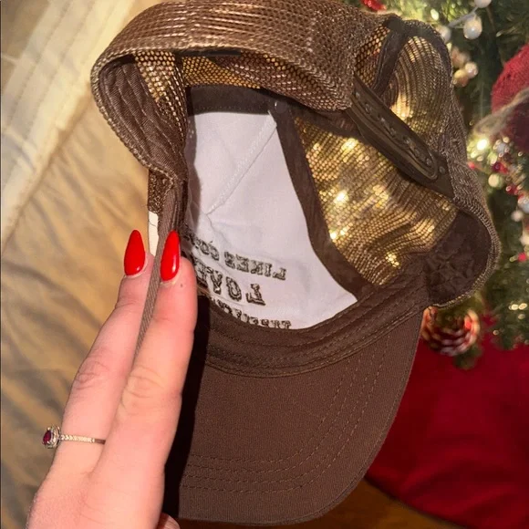 Buckle Brown and Cream Trucker Hat - Picture 5 of 7